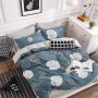 Curtain Wonderland Shell Quilt Cover Set Dusky Blue Double
