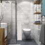 CostwayBathroom Storage Cabinet with 3 Detachable Shelves for Bedroom/Living Room/Bathroom HW67324WH