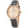 Stuhrling Original Women's Vogue Embossed Genuine Leather Strap Watch - Grey