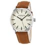 Stuhrling Original Men's Symphony Alligator Embossed Genuine Leather Strap Watch - Brown