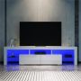 Elegantshowers 1800mm 16 Colors LED TV Entertainment Storage Unit White White 1800