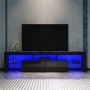 Elegantshowers 1800mm 16 Colors LED TV Entertainment Storage Unit Black Black 1800