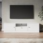 Elegant Showers AU 1600mm White TV Cabinet Entertainment Unit Stand with 1 open storage & 3 closed storage 1600