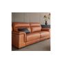 BARRET Leather Electric Recliner Sofa Memphis Caramel
