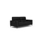 CONNERY Leather Battery Recliner Sofa Napoli Black