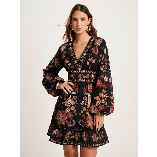butterfly dress women Eloise Floral Butterfly Print Button Up Midi Dress | Disturbia