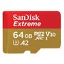 SanDisk Extreme UHS-I U3 V30 A2 MicroSDXC Class 10 64GB