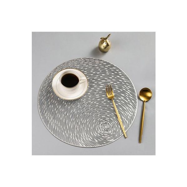 Salelink 4x Silver PVC Placemats Kitchen Dining Table Mats Pads NZ