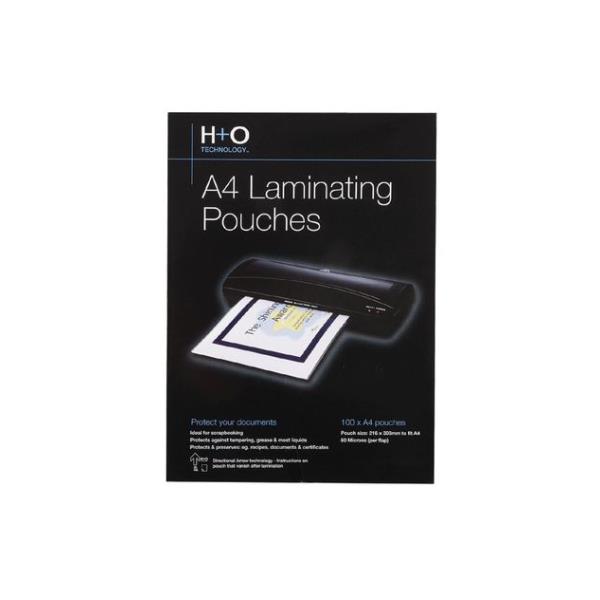 Warehouse Stationery H+O Hot Laminating Pouch A4 Size 100 Pack 80  MicronsWhite, Blackone size NZ Prices - PriceMe