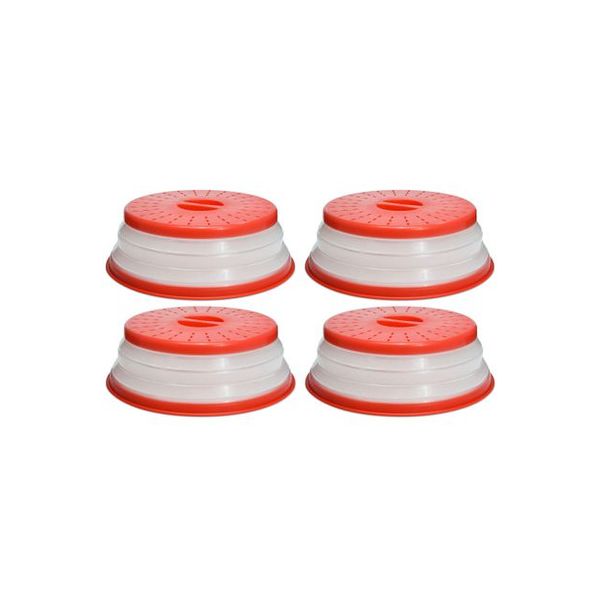 Tovolo 4PK Microwave Safe Bowl/Plate Cover/Collapsible Food Reheat