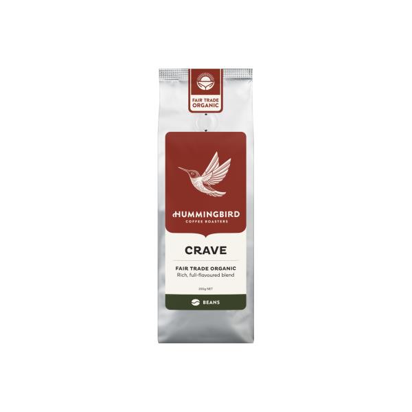 Hummingbird Coffee Beans Crave Fair Trade Organic 200g