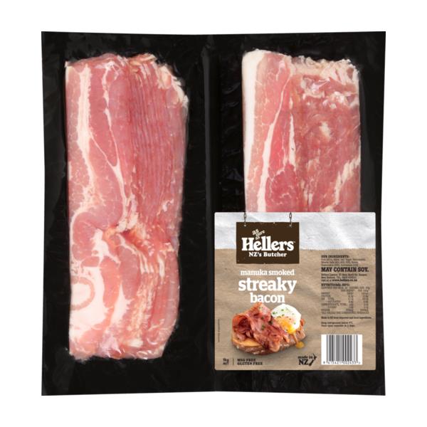 Hellers Streaky Bacon 1kg