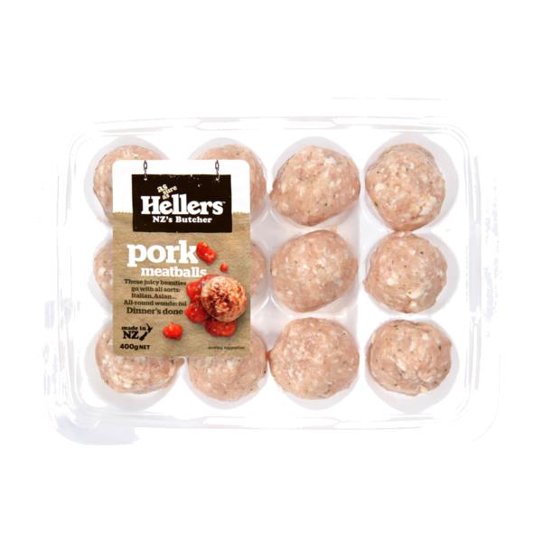 Hellers Meatballs Free Farmed Pork 400g