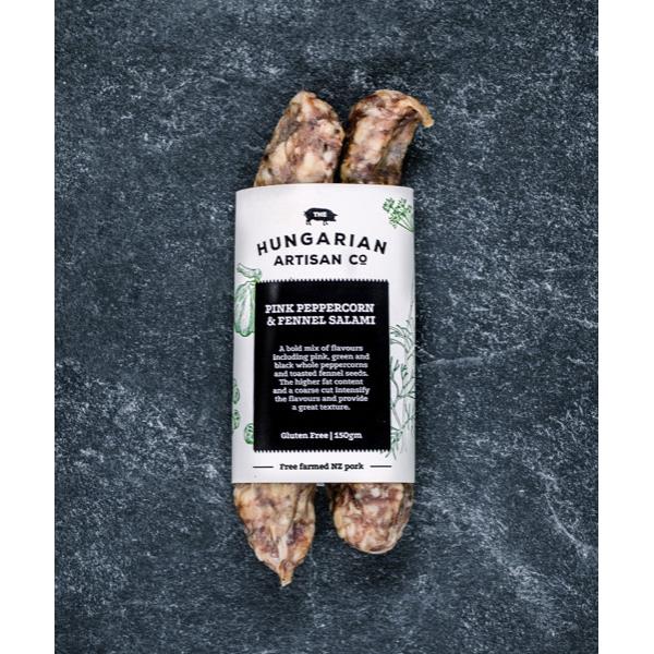 The Hungarian Artisan Co Pink Peppercorn & Fennel Salami 150g