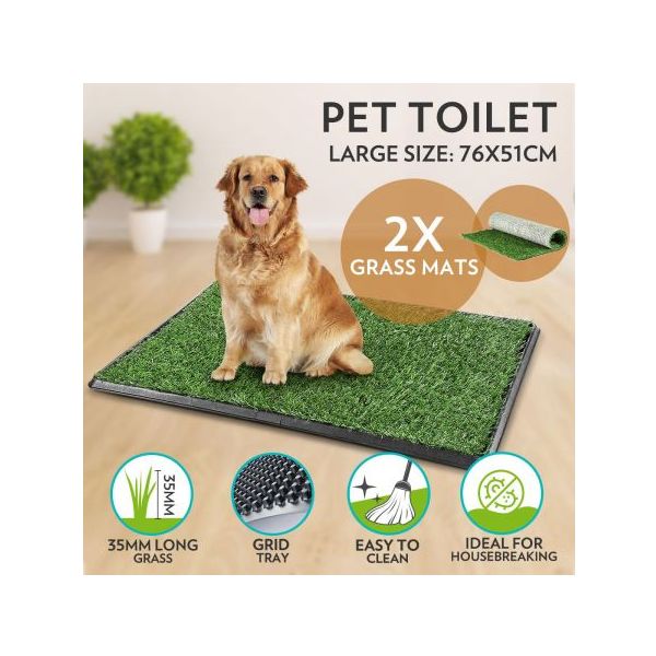 Pet Toilet Tray Puppy Potty Training with 2 Grass Mats NZ Prices PriceMe