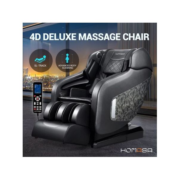 HOMASA 4D Electric Massage Recliner Chair Zero Gravity Massager Grey WF