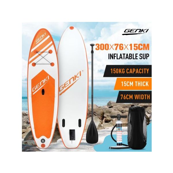 Genki 300m Inflatable Stand Up Paddle Board SUP Boards Kayak with