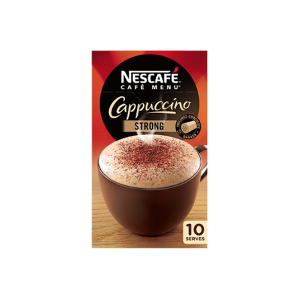 Nescafe Cafe Menu Coffee Cappuccino Strong 10pk