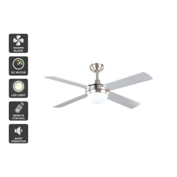 Kogan 52 1300mm Dc Motor Ceiling Fan With Light Remote Nz