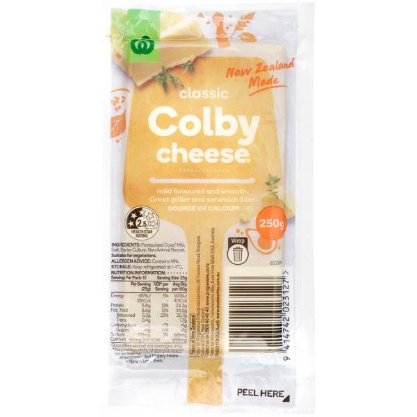 Countdown Cheese Block Colby 250g
