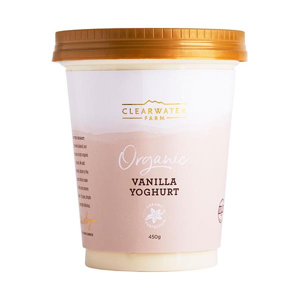 Clearwater Farm Organic Vanilla Yoghurt 450g