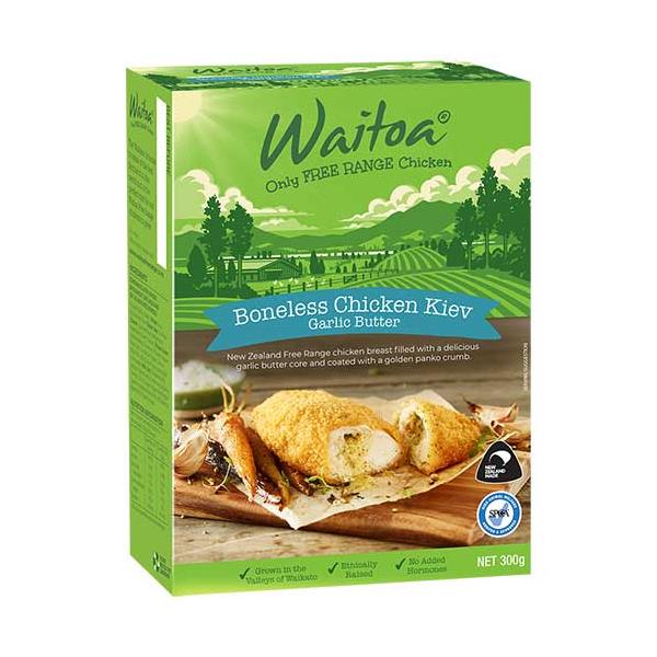 Waitoa Free Range Chicken Breast Garlic Butter Kiev 300g