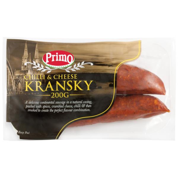 Primo Smallgoods Kransky Chilli Cheese 200g Prices Foodme