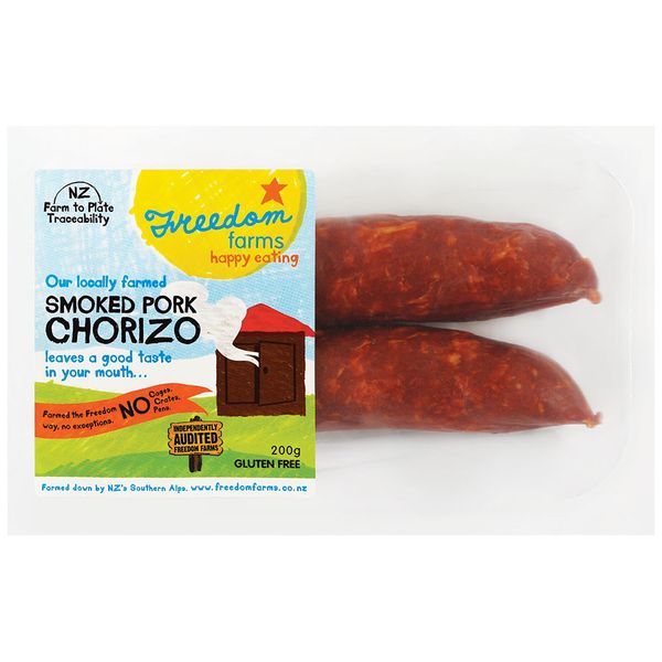 Freedom Farms Chorizo Smoked Pork Sausage 200g Prices FoodMe
