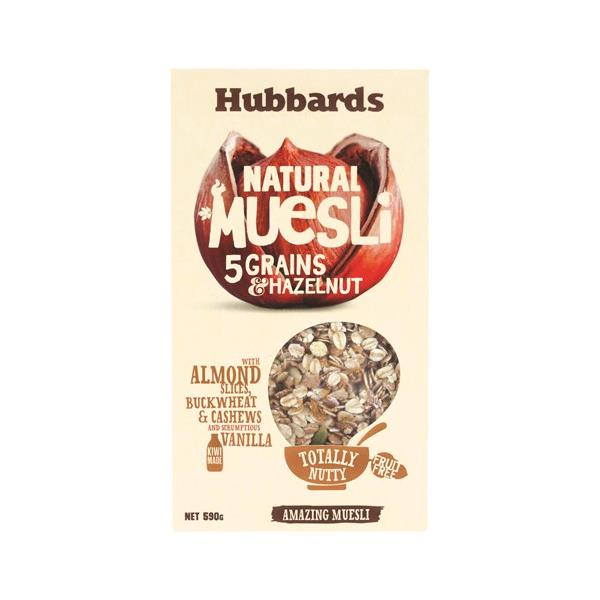 Hubbards Amazing Natural Muesli 5 Grains & Hazelnut 590g