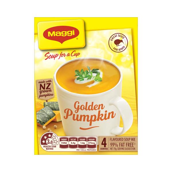Maggi Soup For A Cup Instant Soup Golden Pumpkin 78g 4 serve
