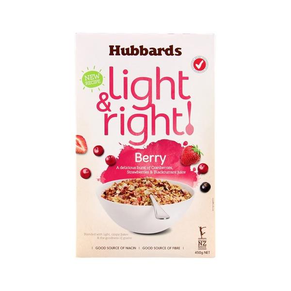 Hubbards Light & Right Cereal Berry Uplift box 450g