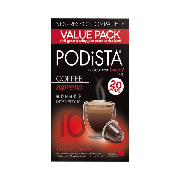 Podista Coffee Capsules Supremo 100g (20pk)