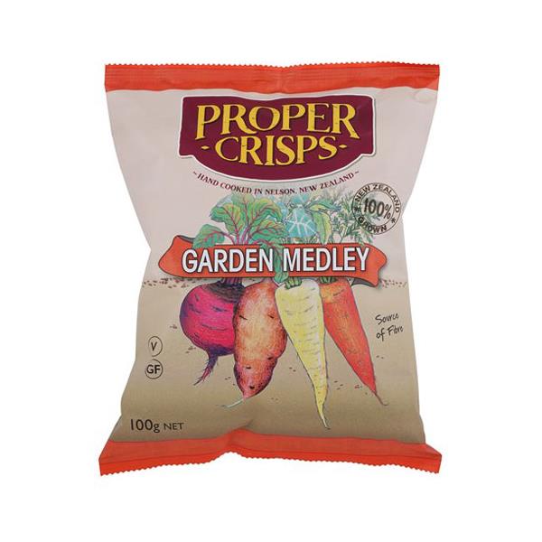 Proper Crisps Vege Crisps Garden Medley 100g