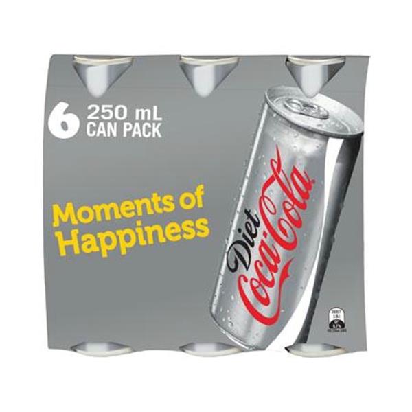 Coca Cola Soft Drink Diet 1500ml (250ml x 6pk)
