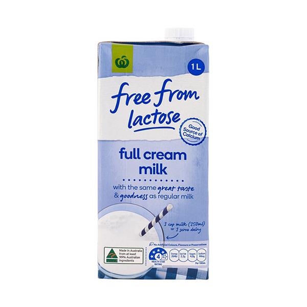 Free From Lactose Full Cream Milk 1l