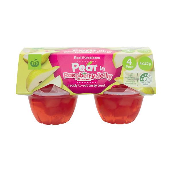Countdown Fruit Snack Pears In Raspberry Jelly 480g (120g x 4pk)