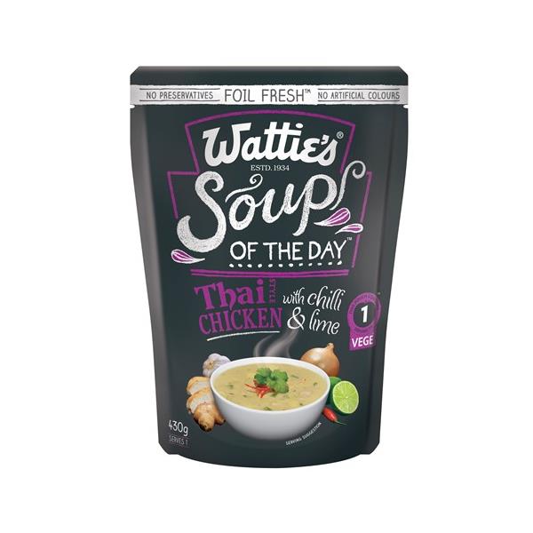 Watties Soup Of The Day Pouch Soup Thai Chicken single serve 430g