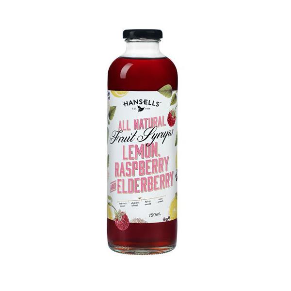 Hansells Cordial Lemon Raspberry & Elderberry 750ml