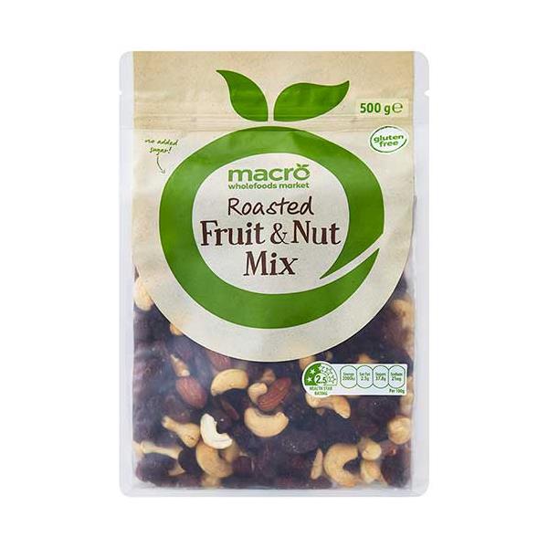 Macro Mixed Fruit & Nuts Roasted 500g