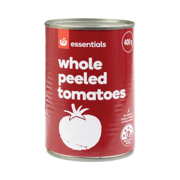 Essentials Tomatoes Whole Peeled 400g