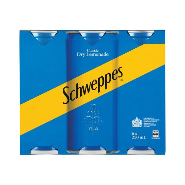 Schweppes Drink Mixers Lemonade 1500ml (250ml x 6pk)