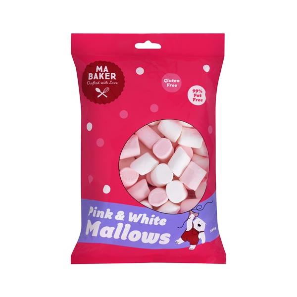 Ma Baker Marshmallows Pink & White 200g