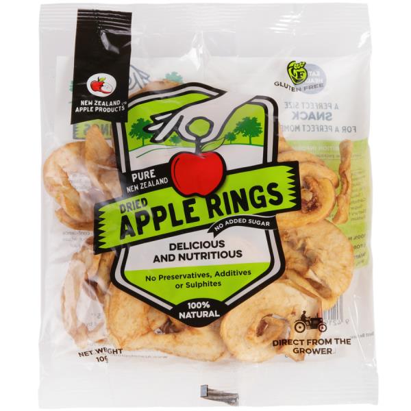 NZ Apples Dried Rings 100g