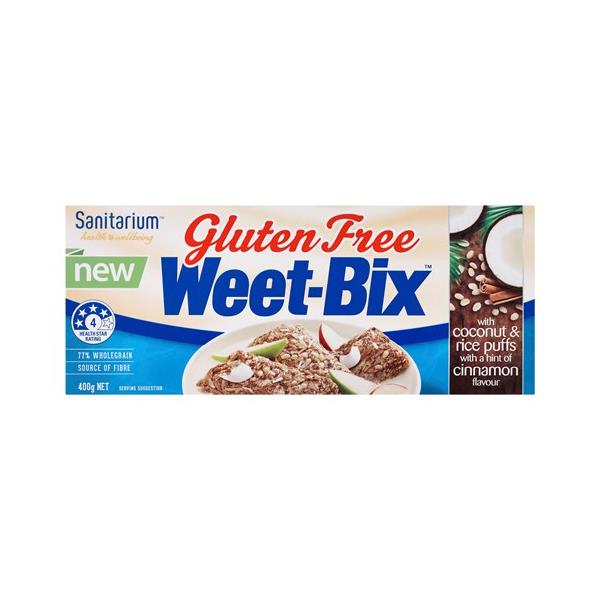 Sanitarium Weetbix Wheat Biscuits Cinnamon & Coconut Gluten Free 400g