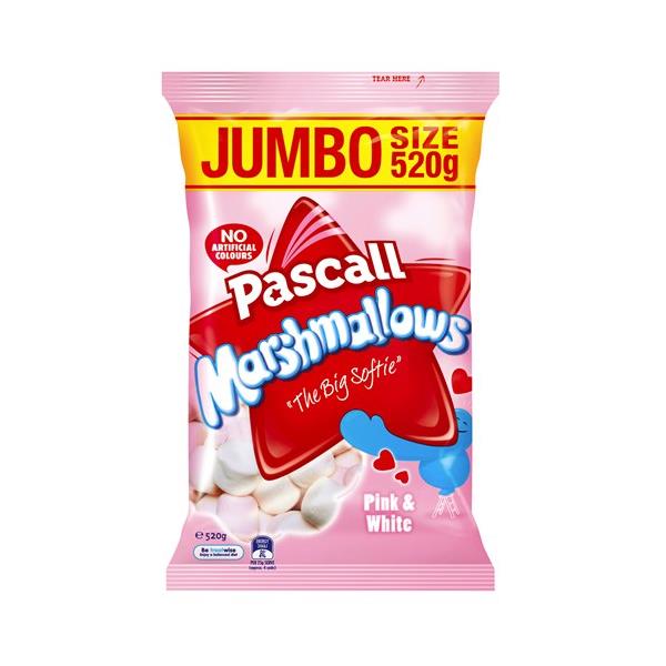 Pascall Family Pack Marshmallows Vanilla & Raspberry 520g