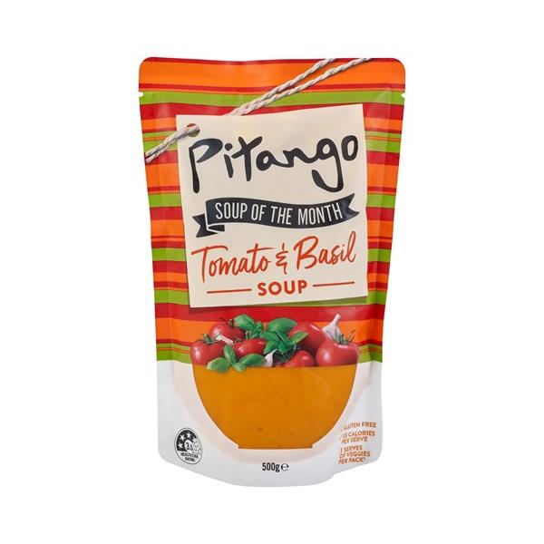 Pitango Soup Of The Month Fresh Soup Tomato & Basil pouch 500g