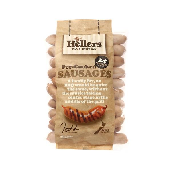 Hellers Butchery Sausages Precooked prepacked 2kg pack