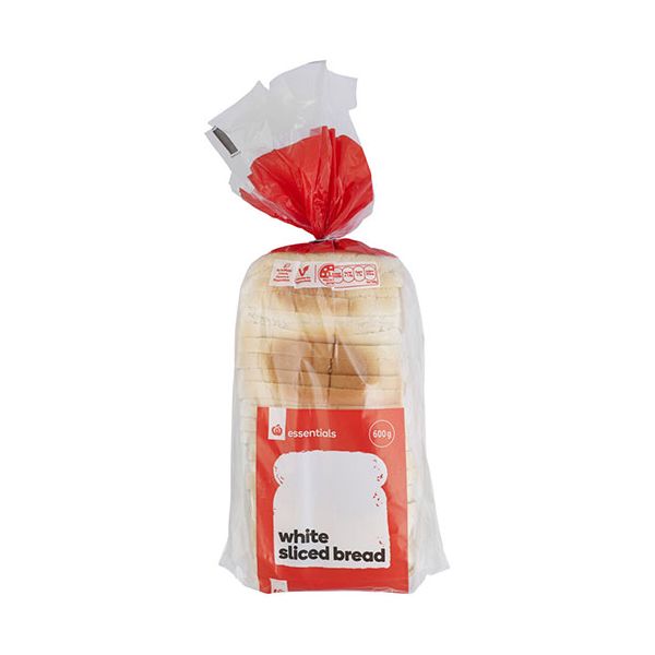 Essentials Sliced Bread White 600g Prices FoodMe