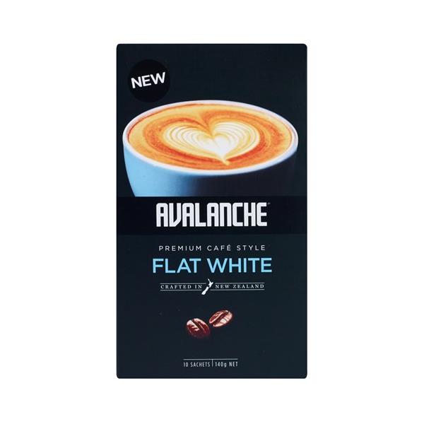 Avalanche Coffee Mix Flat White 140g box 10 sachets