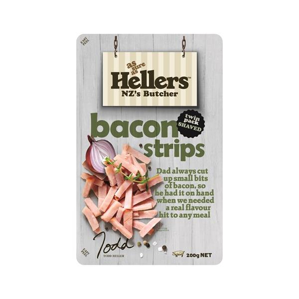 Hellers Bacon Bits Cooked Strips 200g